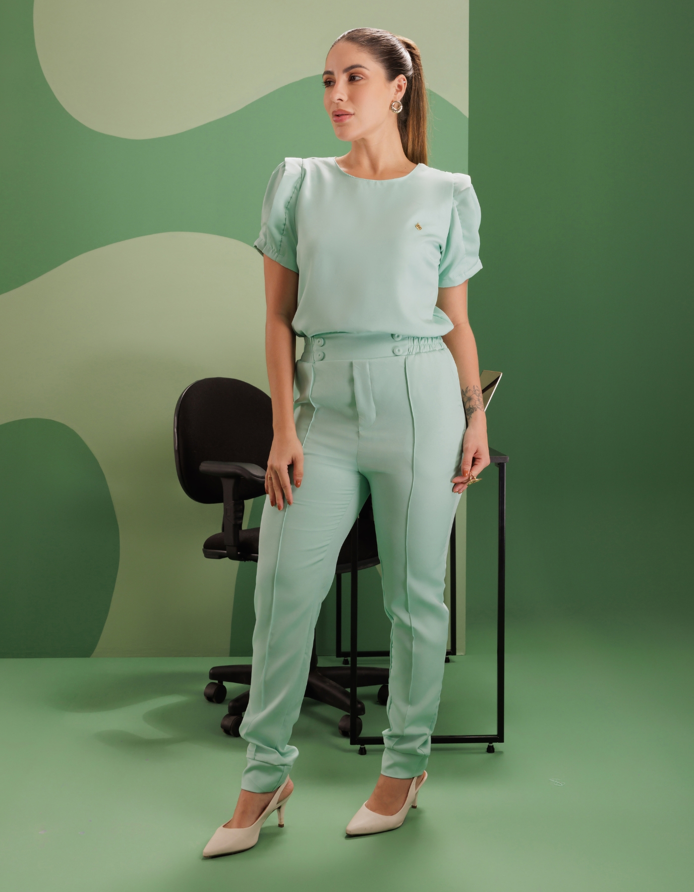 Scrub Feminino Selena Verde Mar — foto 9
