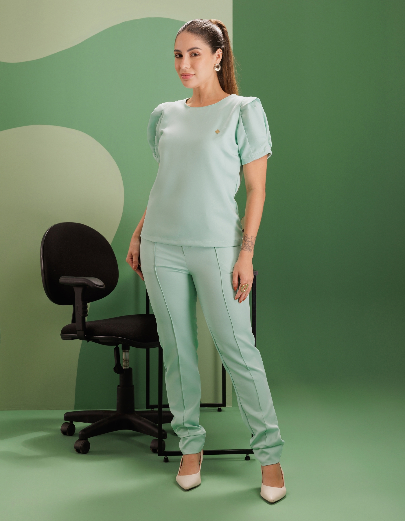 Scrub Feminino Selena Verde Mar — foto 10