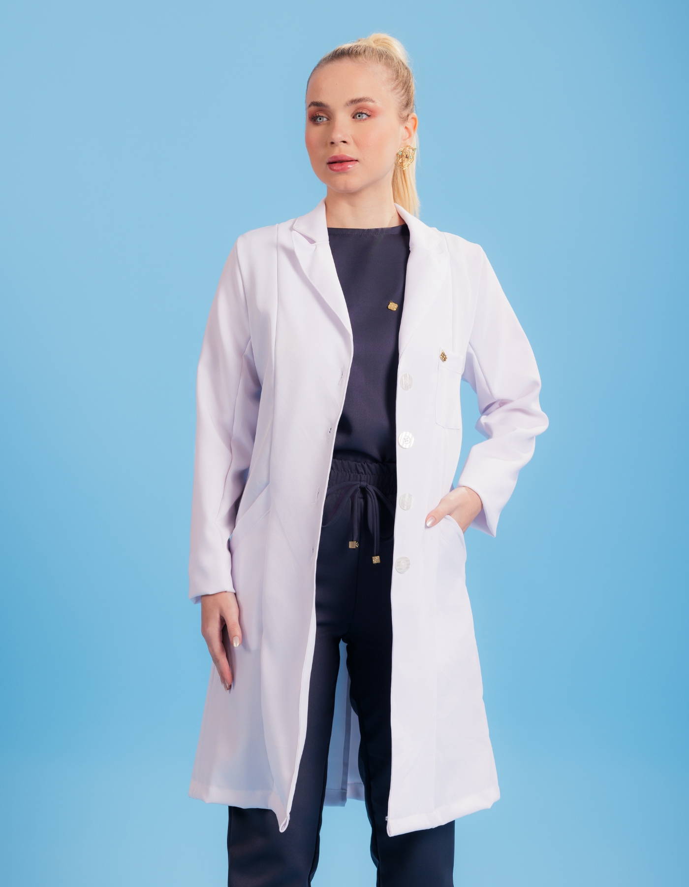 Jaleco Feminino New Basic Branco — foto 3