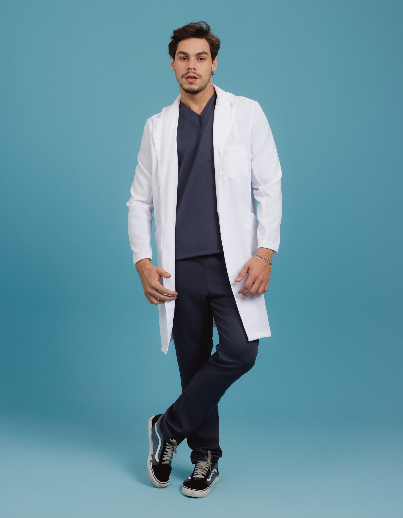 Scrub Masculino Arthur Cinza Chumbo — foto 4