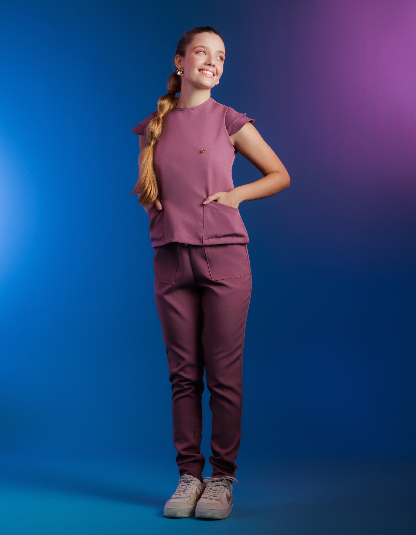 Scrub Feminino Flora Lilás Mulberry — foto 5