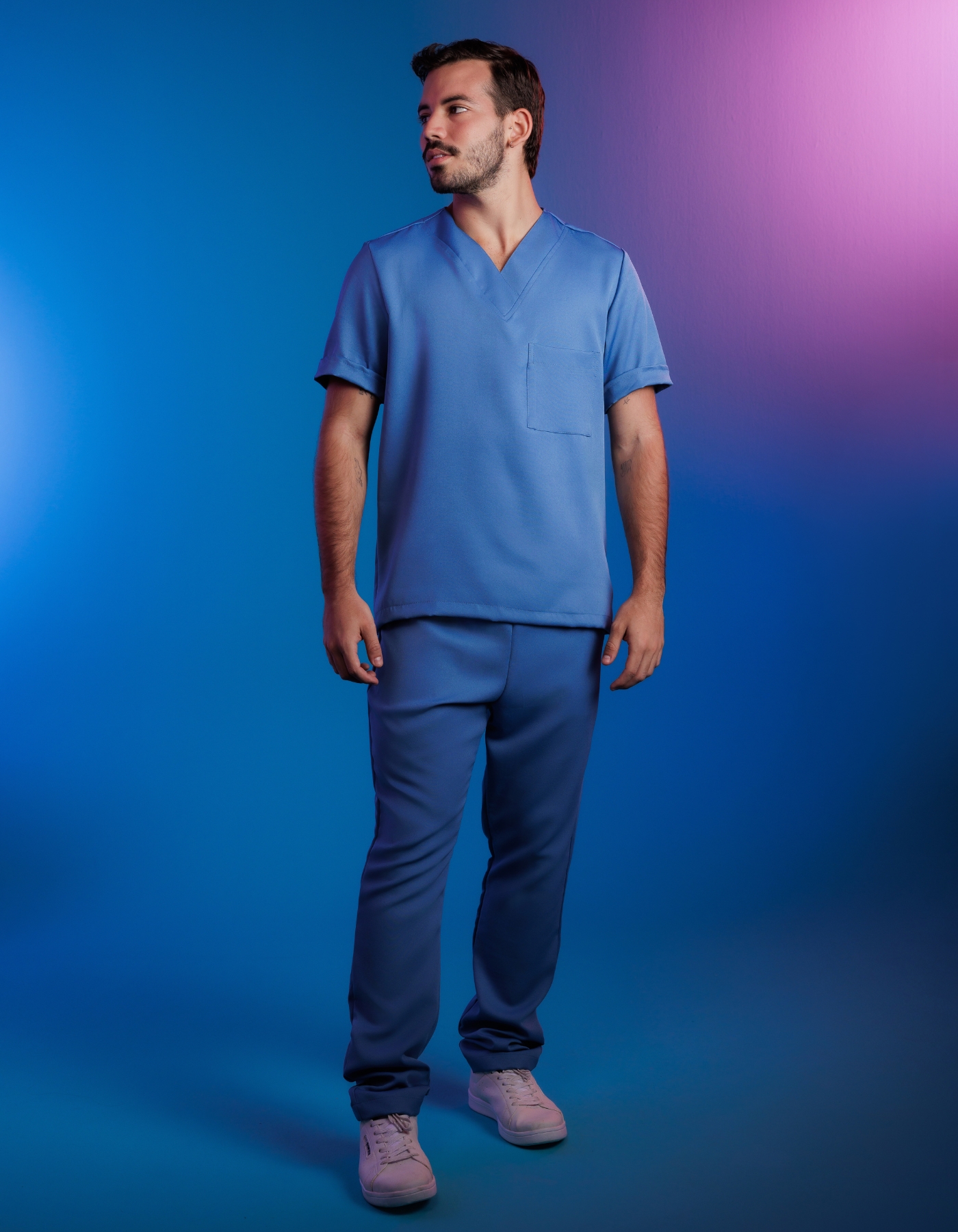 Scrub Masculino Arthur Azul Indigo — foto 2