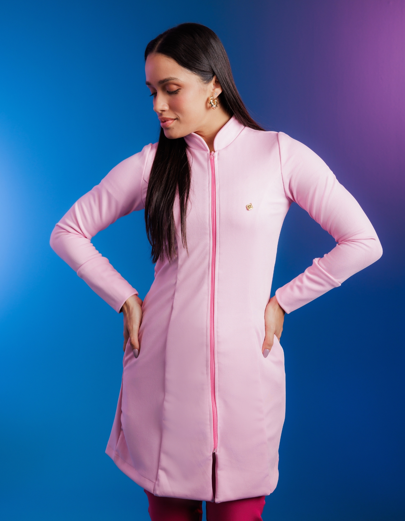 Jaleco Feminino Ava Rosa Claro — foto 3