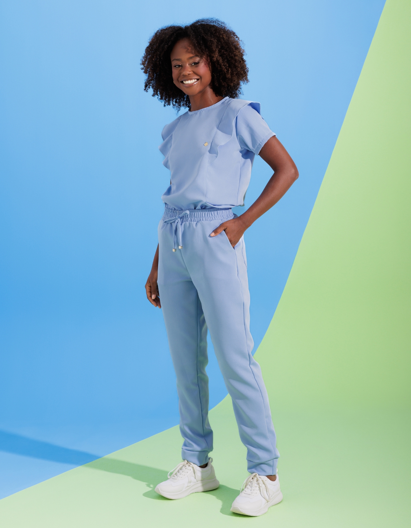 Scrub Feminino Laila Azul Claro — foto 5