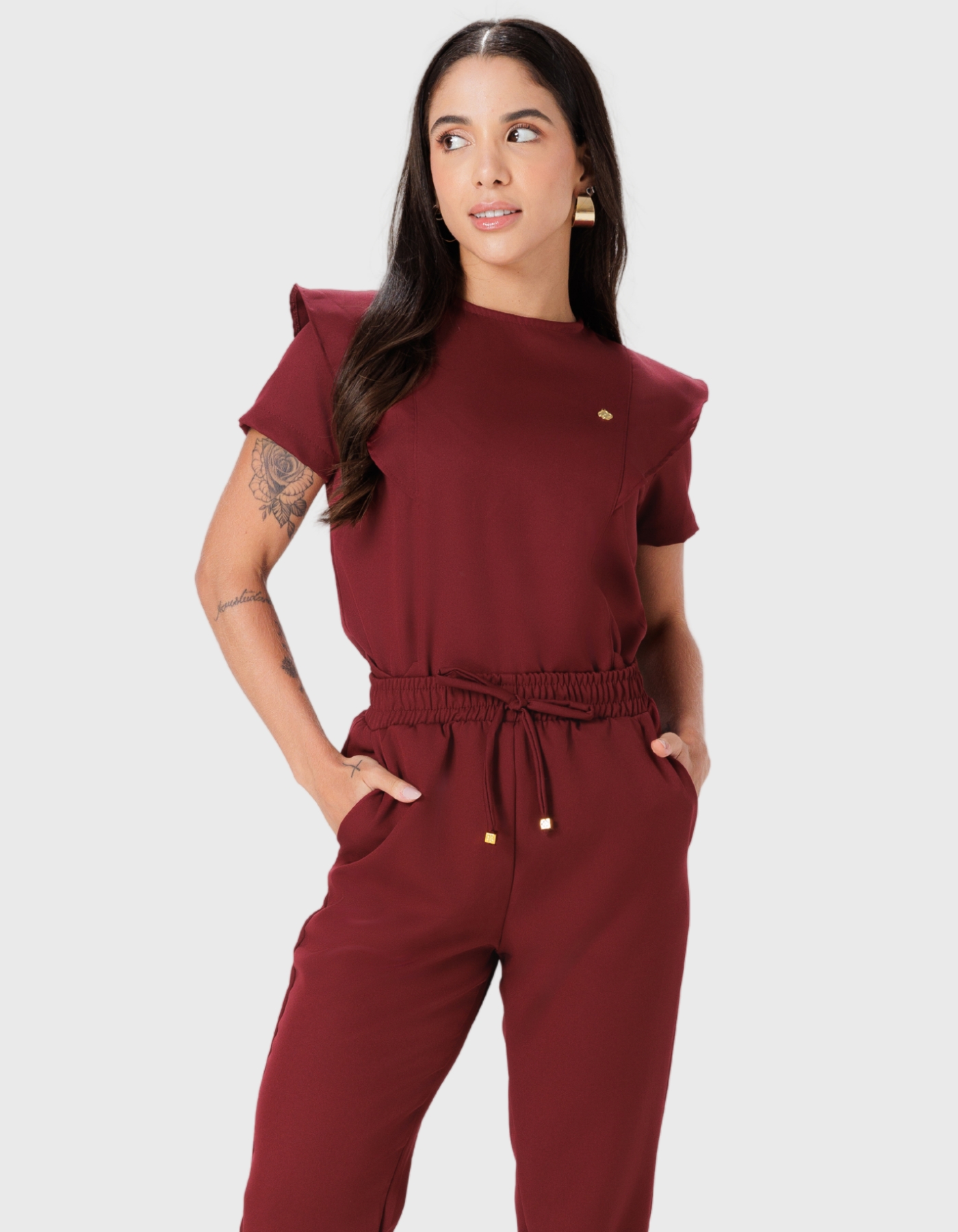 Scrub Feminino Laila Vinho — foto 1