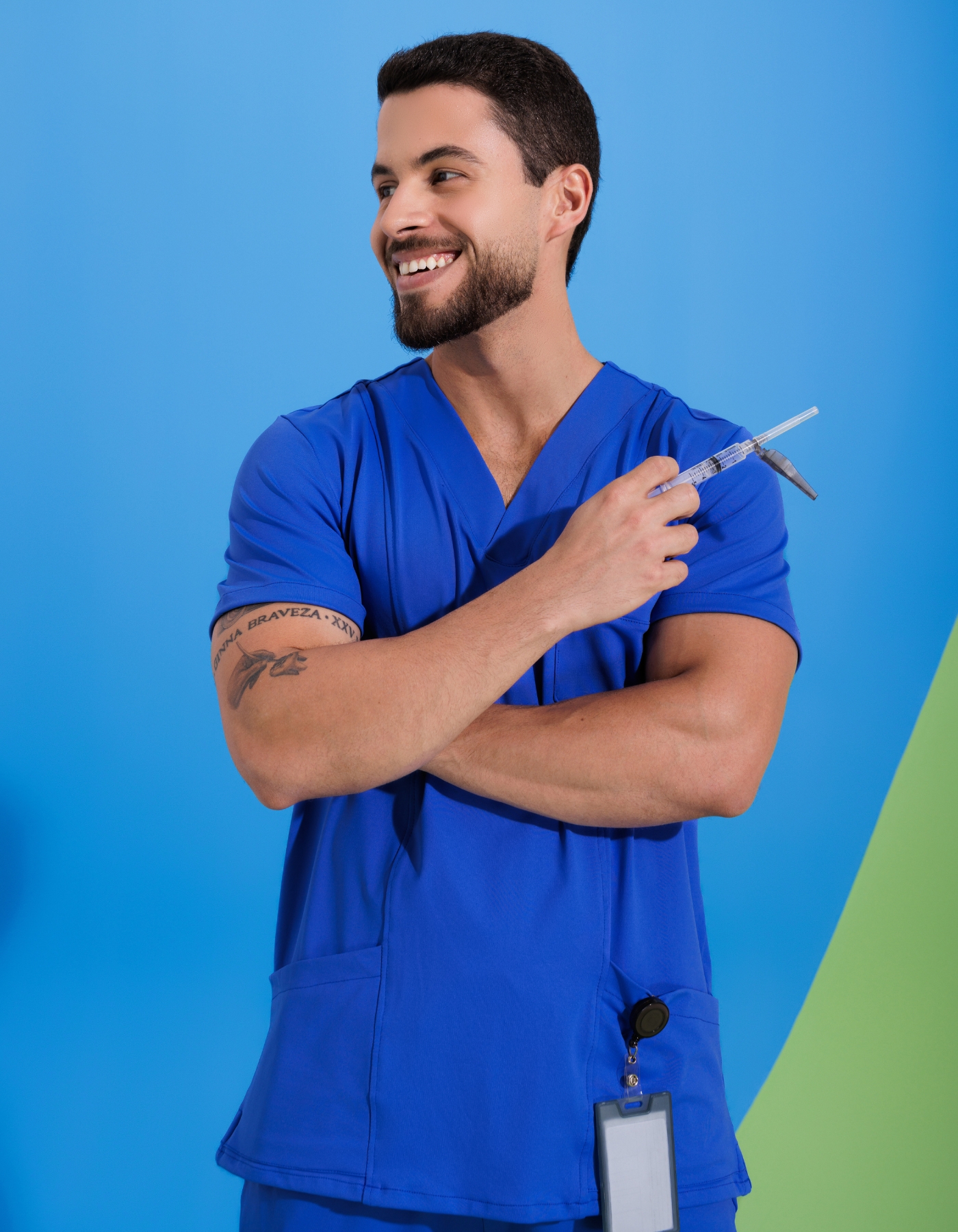 Scrub Masculino David Azul Royal — foto 2