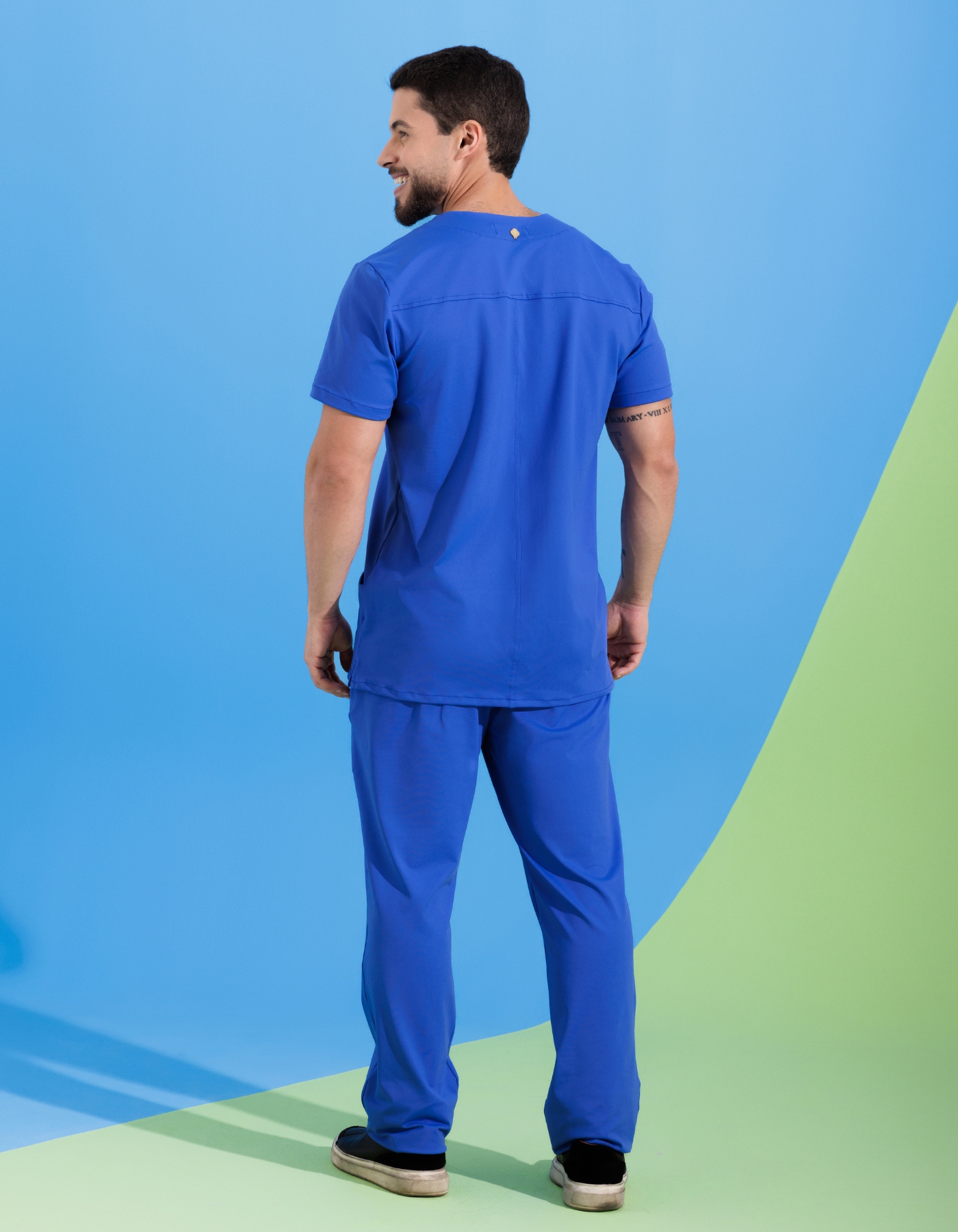 Scrub Masculino David Azul Royal — foto 3