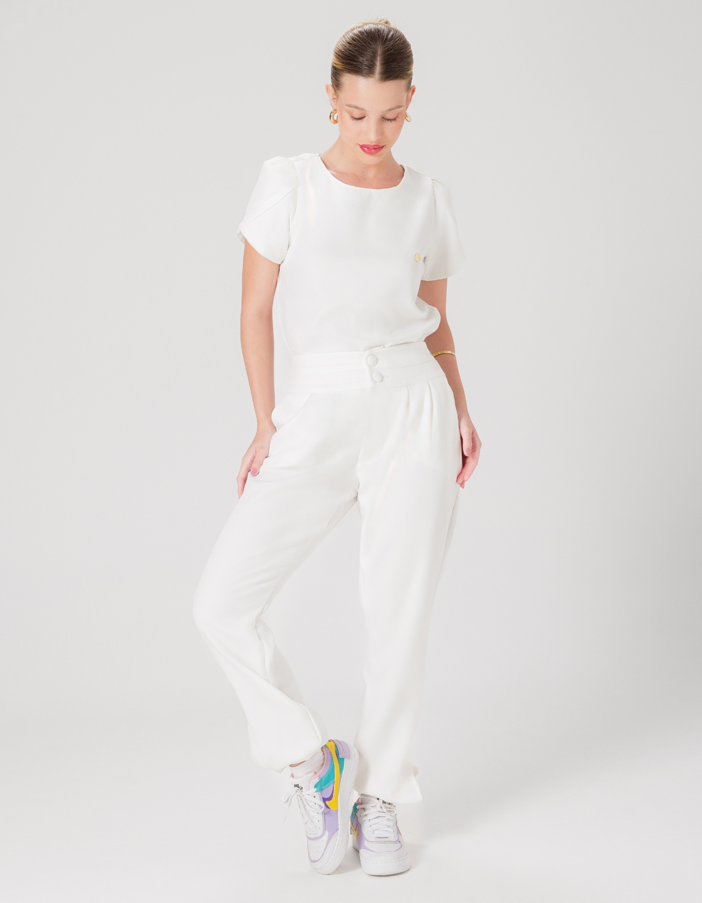 Scrub Feminino New Gisele Branco Off — foto 5
