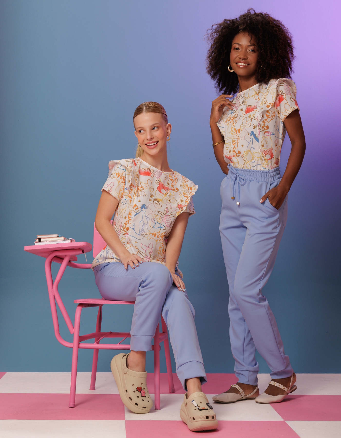 Scrub Feminino Laila Estampa Pooh — foto 4
