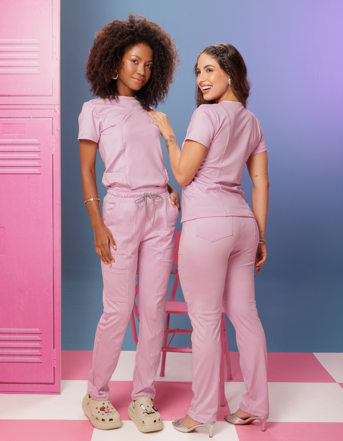 Scrub Feminino Megan Rosa Pétala — foto 2