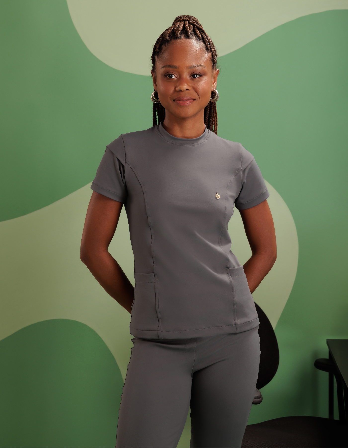 Scrub Feminino Maya Cinza Dark — foto 6