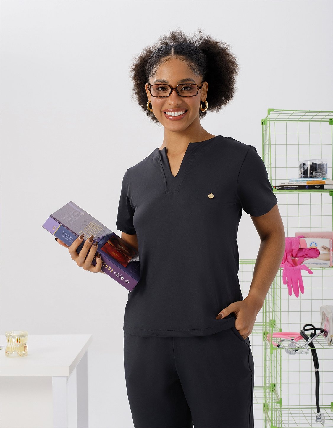 Scrub Feminino Luna Preto — foto 4