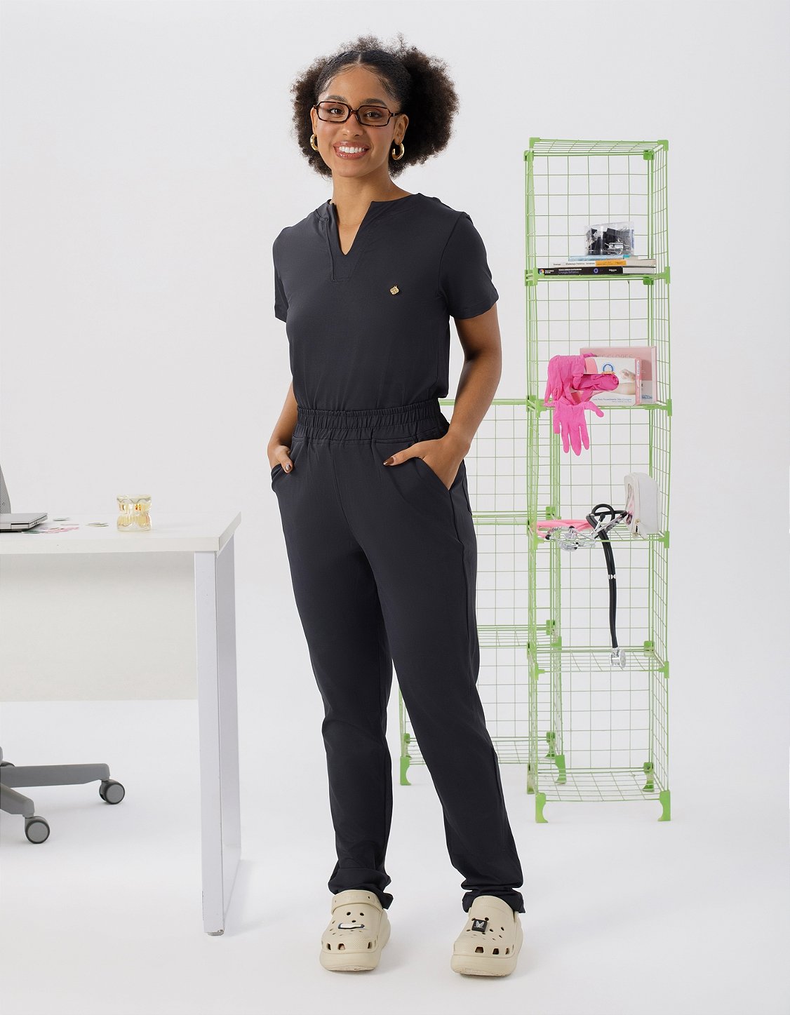 Scrub Feminino Luna Preto — foto 2