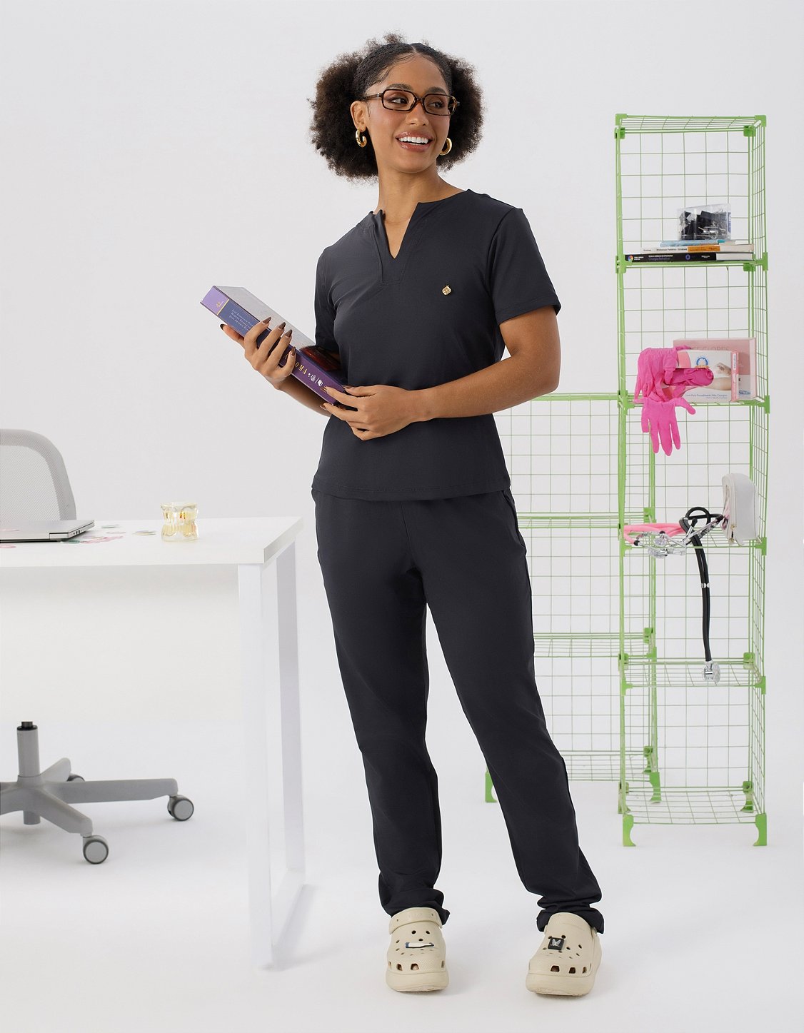 Scrub Feminino Luna Preto — foto 5