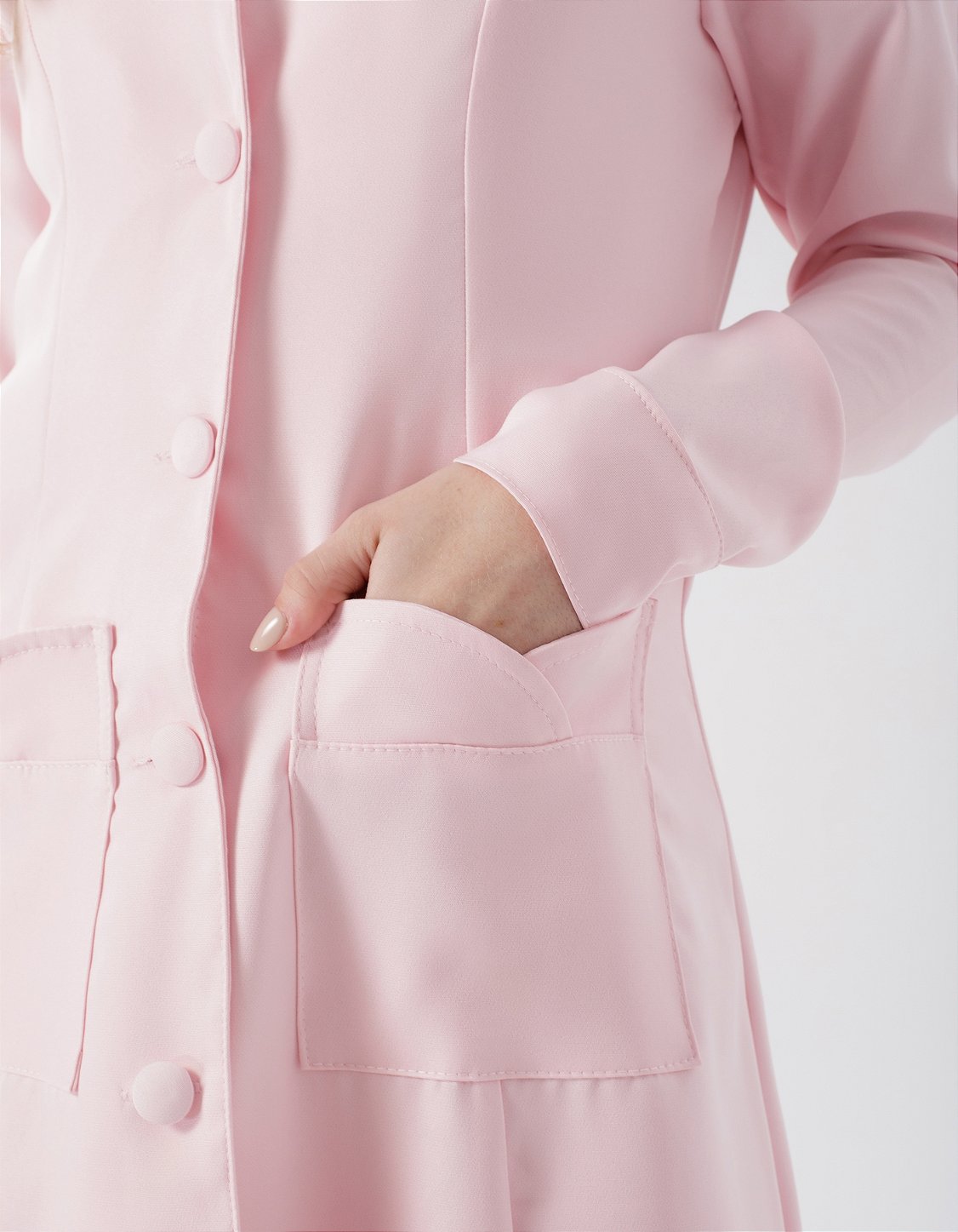 Jaleco Feminino Aurora Rosa Claro — foto 3
