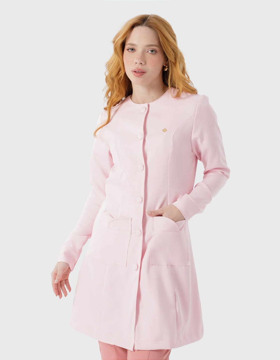 Jaleco Feminino Aurora Rosa Claro — foto 1