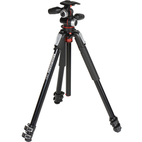 Tripé Manfrotto 055 Aluminum 3-Section Kit with 3-Way Head MK055XPRO3-3W