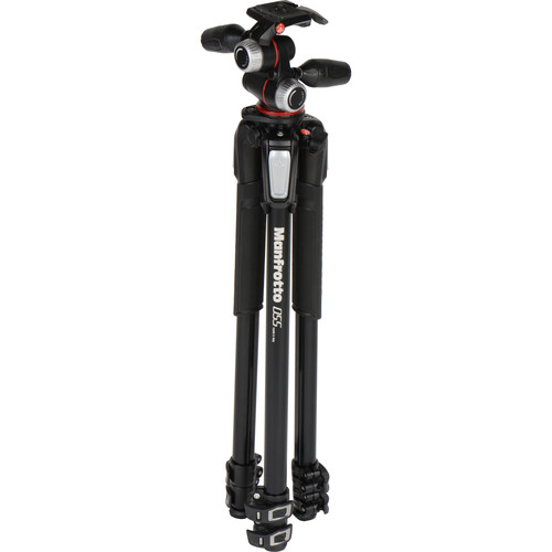 Tripé Manfrotto 055 Aluminum 3-Section Kit with 3-Way Head MK055XPRO3-3W