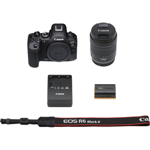 Câmera Canon EOS R6 Mark II Mirrorless Kit com Lente Canon RF 24-105mm f/4-7.1 IS STM