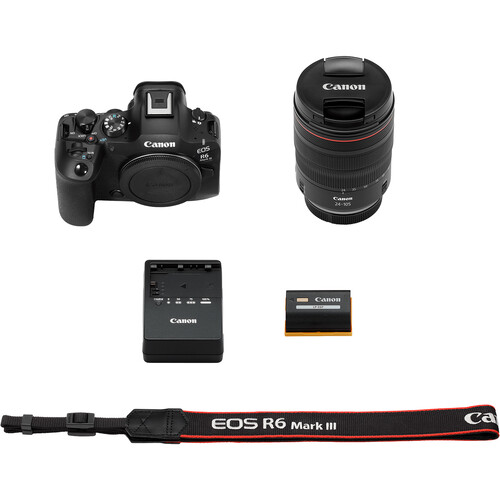 Câmera Canon EOS R6 Mark III Mirrorless Kit com Lente Canon RF 24-105mm f/4L IS USM