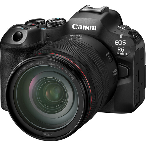 Câmera Canon EOS R6 Mark III Mirrorless Kit com Lente Canon RF 24-105mm f/4L IS USM