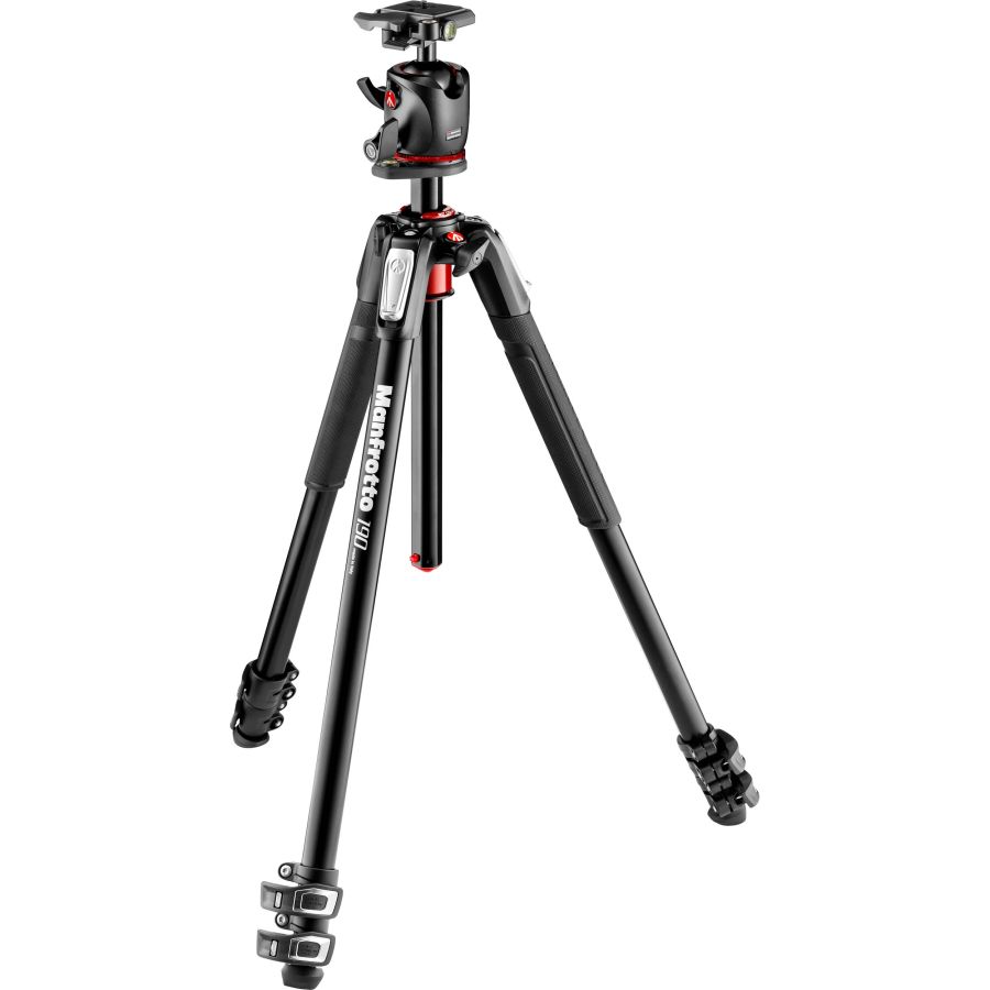 Tripé Manfrotto MT190XPRO3 com cabeça BALL HEAD BHQ2 Kit MK190XPRO3-BHQ2