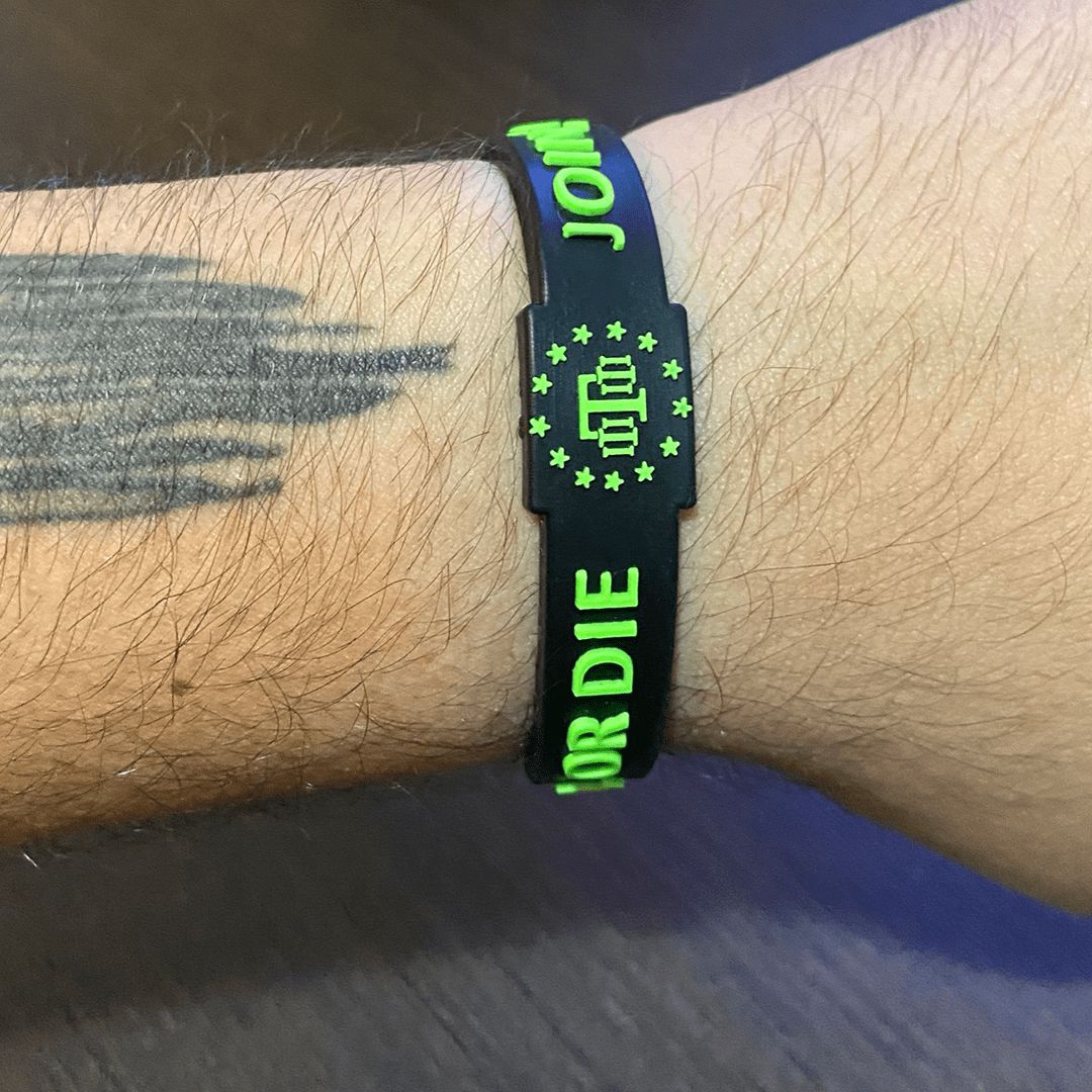 Pulseira de Silicone com Fecho em Latão Join Or Die Team Six Brasil