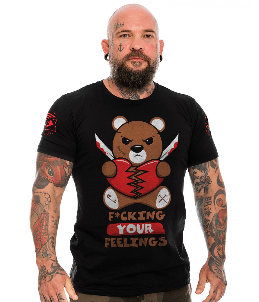 Camiseta Militar Masculina Funny Fuck Your Feelings Team Six