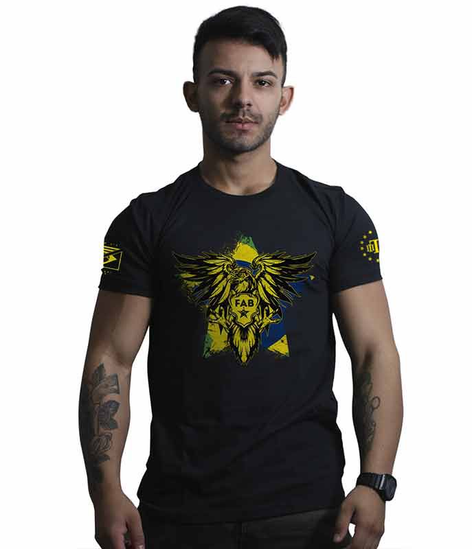 Camiseta Masculina Força Aérea Brasileira FAB Team Six Brasil