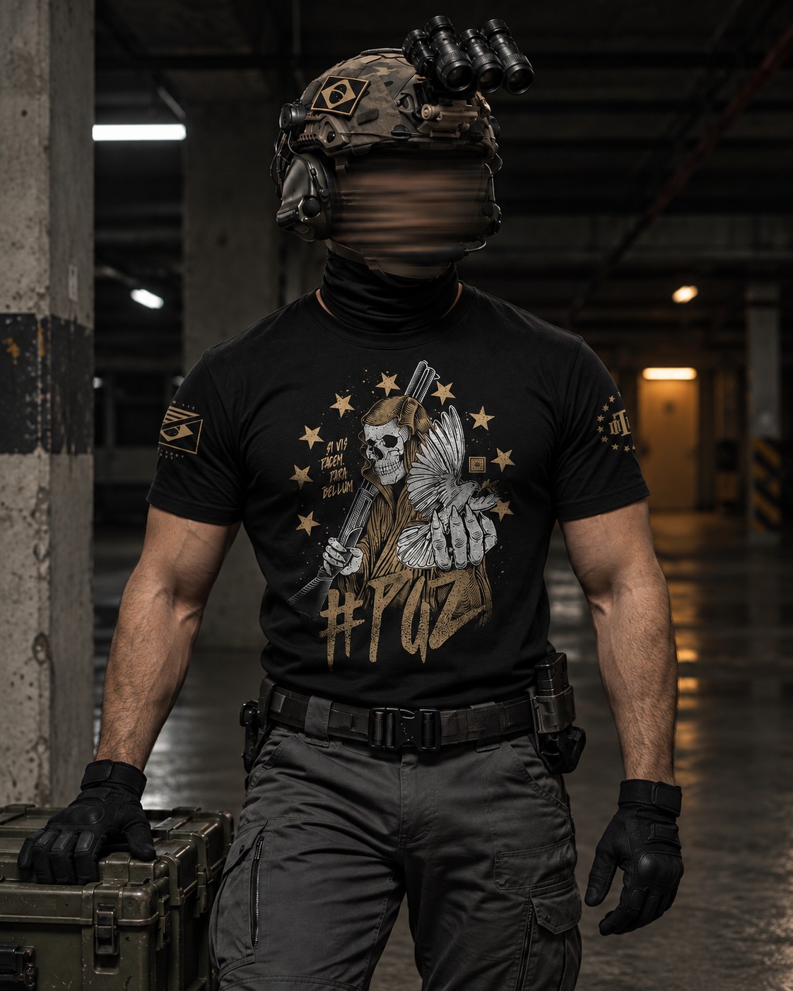 Camiseta Masculina Concept Line Si Vis Pacem Para Bellum Paz Team Six Brasil