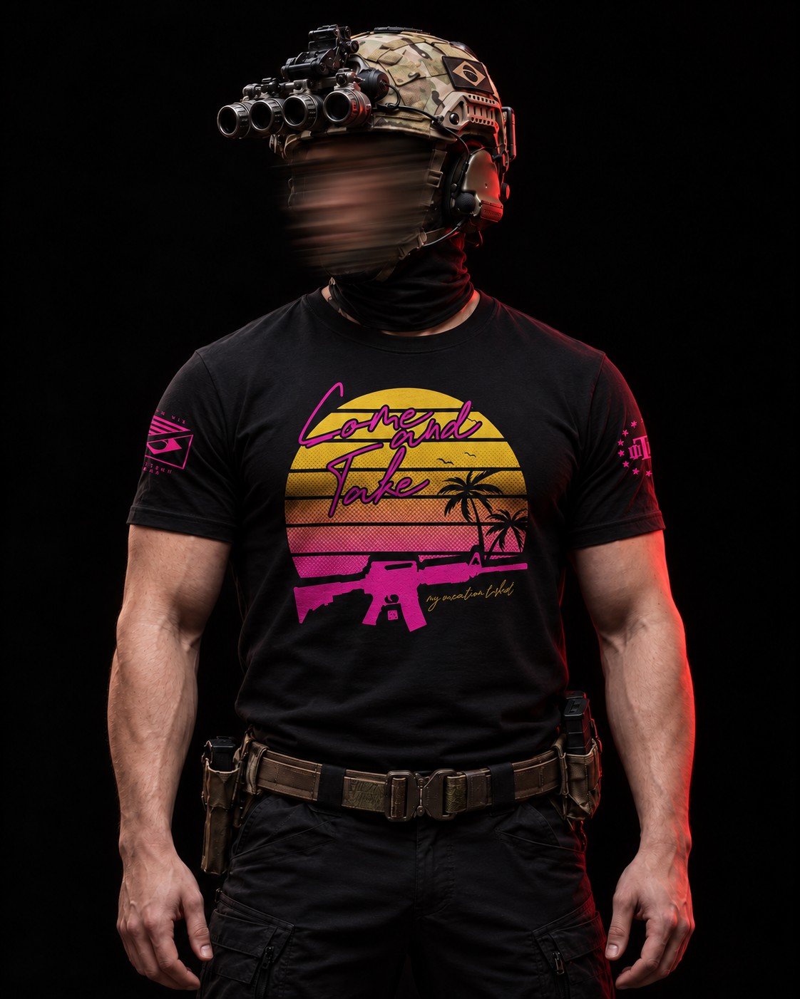 Camiseta Concept Line Come And Take AR15 Vacation Team Six Brasil