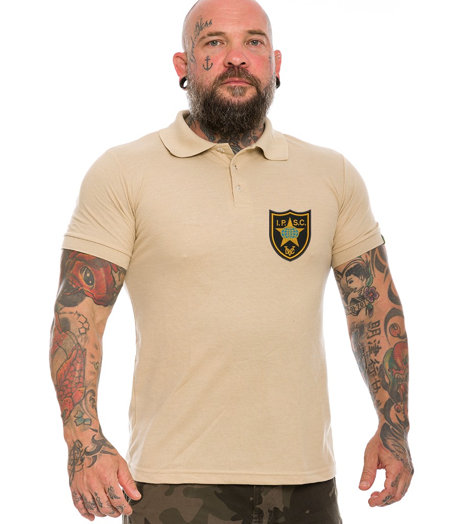 Camiseta Gola Polo Masculina Practical Shooting Confederation IPSC Team Six Brasil
