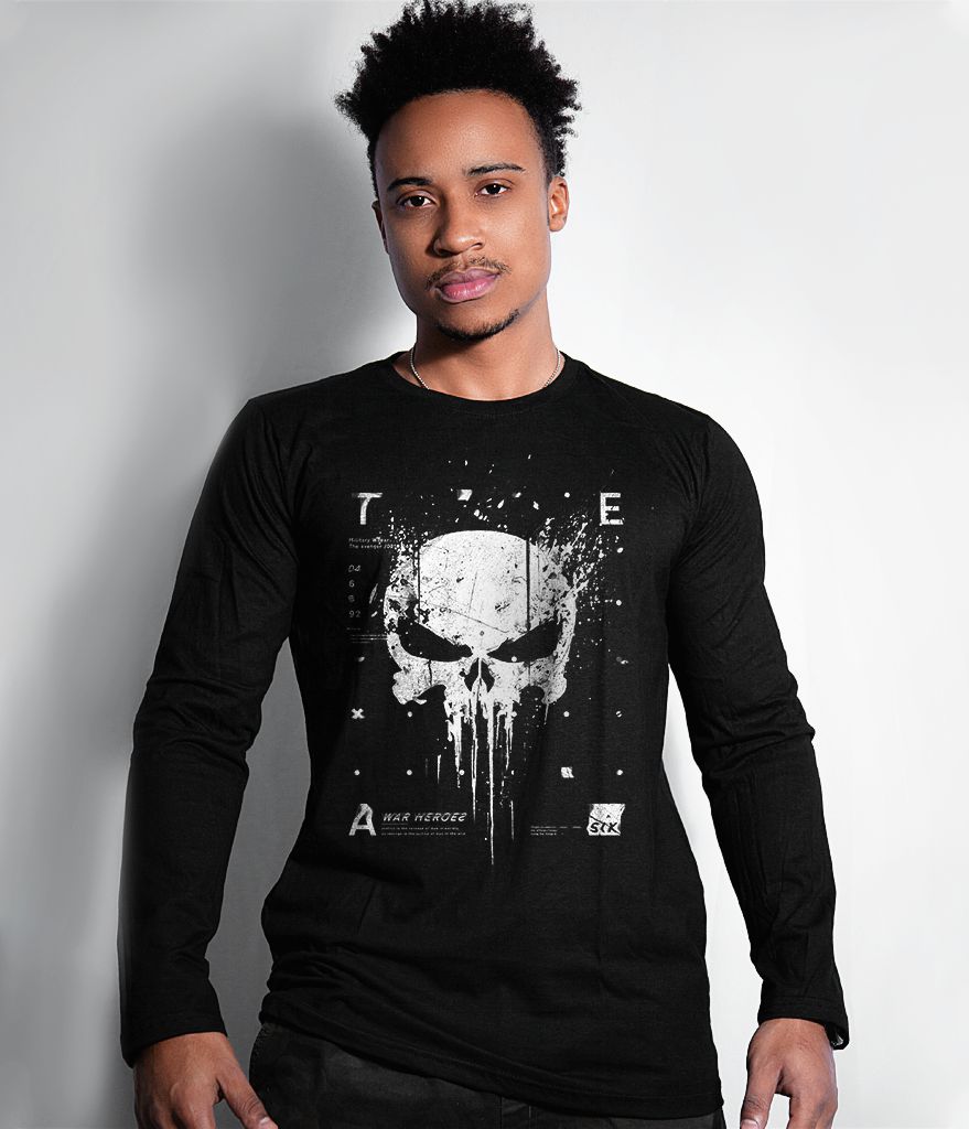 Camiseta Manga Longa New Punisher Masculina Team Six Brasil
