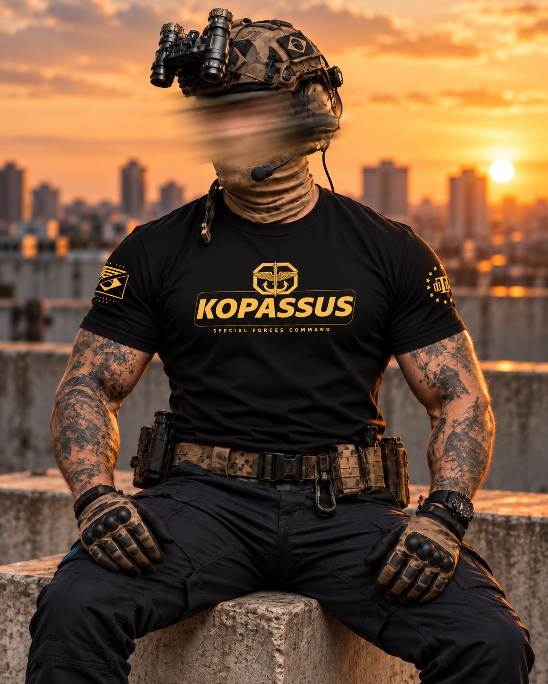 Camiseta Masculina KOPASSUS Secret Box Team Six Brasil