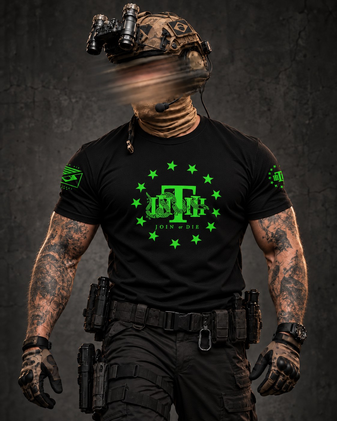 Camiseta Masculina JOIN OR DIE Secret Box Team Six Brasil