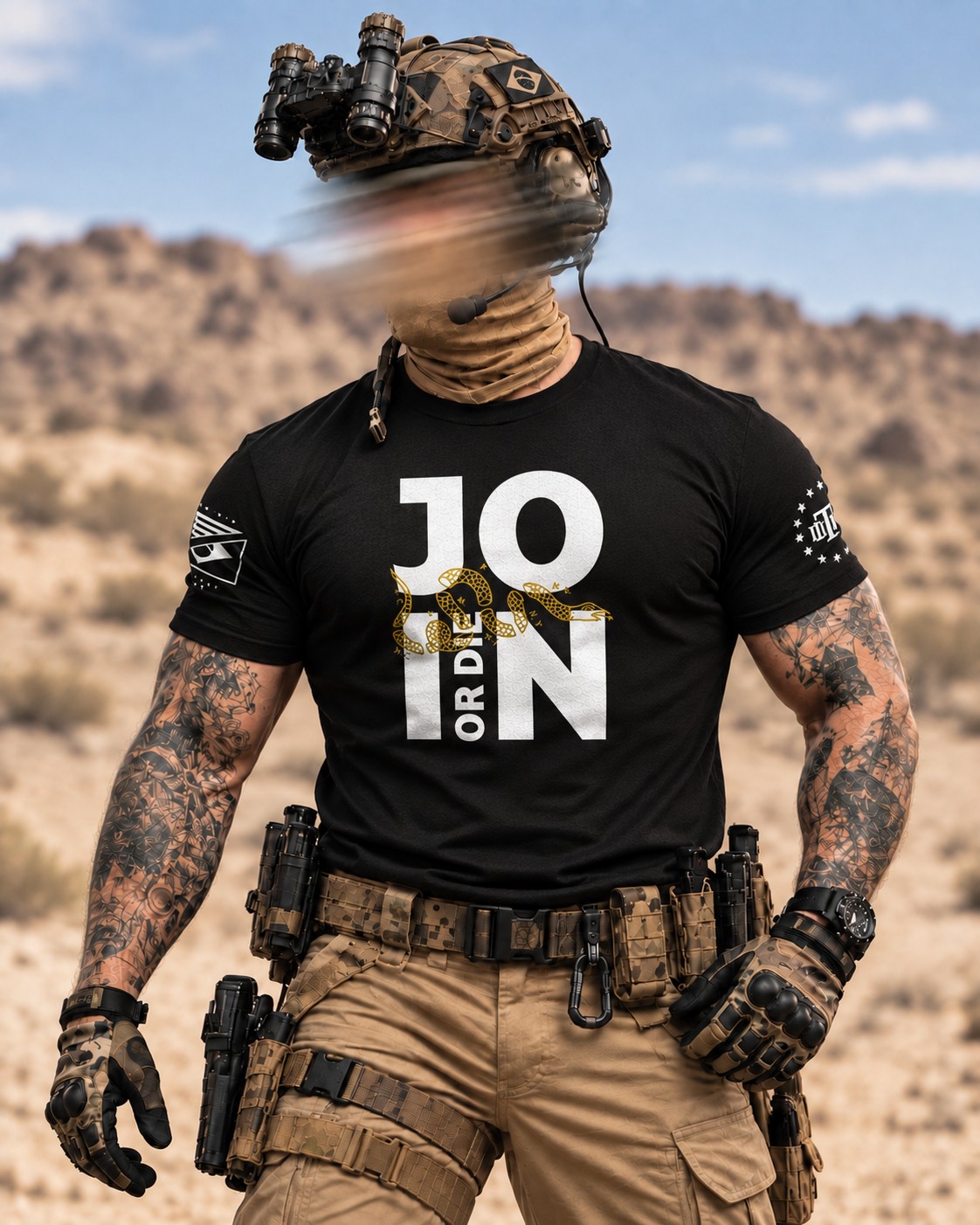 Camiseta Masculina JOIN OR DIE T6 Secret Box Team Six Brasil