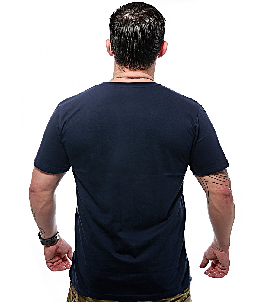 Camiseta Masculina Punisher Original Gold Line Navy Blue Team Six Brasil