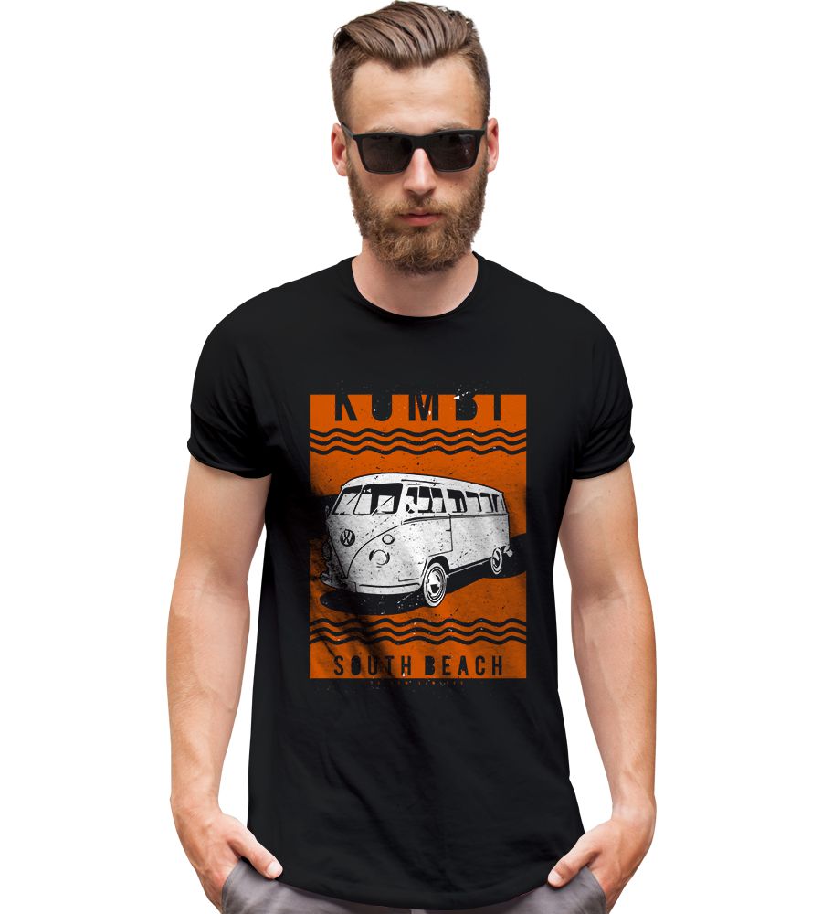 Camiseta Masculina Old Car Kombi South Beach Tático Militar TeamSix Brasil