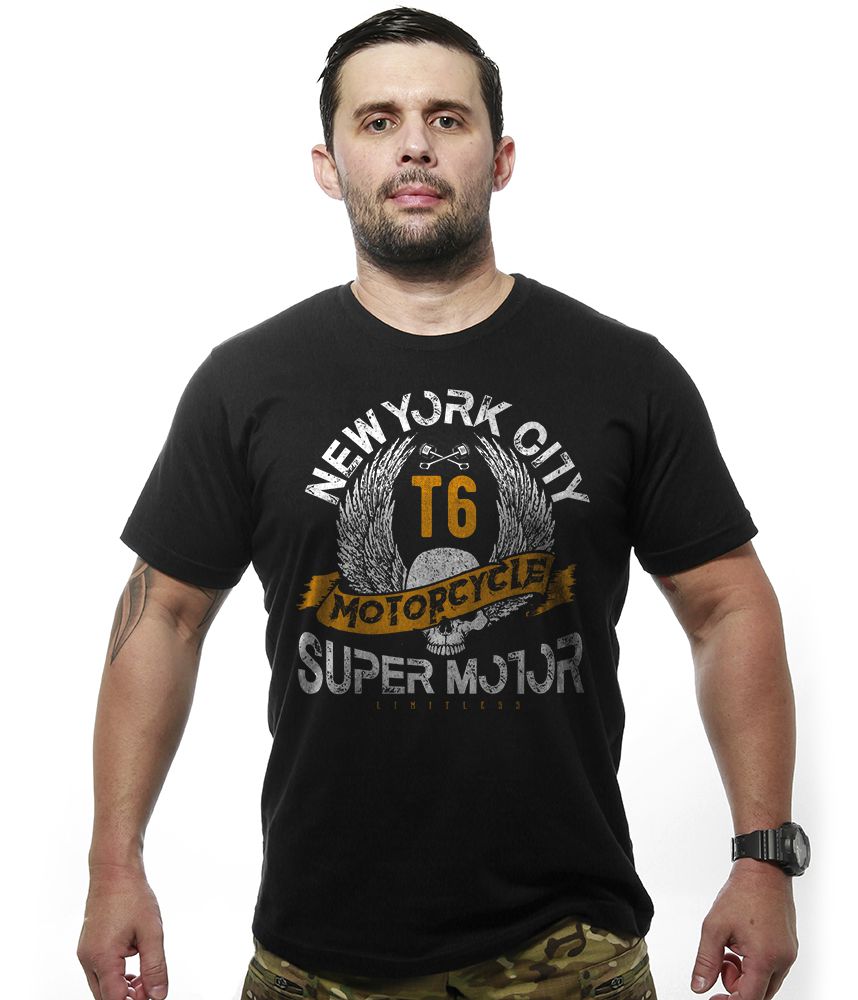 Camiseta Masculina Motorcycle T6 Old School Super Motor Tático Militar TeamSix Brasil