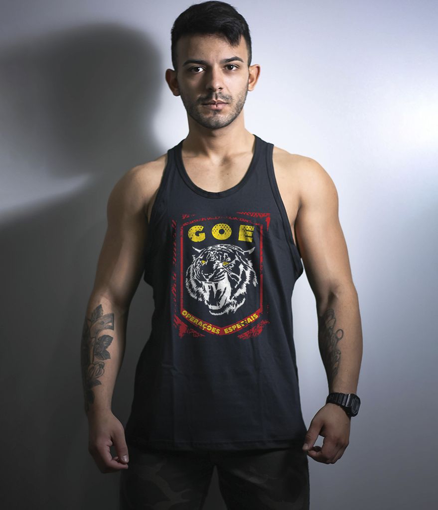 Camiseta Regata GOE Grupo de Operações Especiais Masculina Team Six Brasil