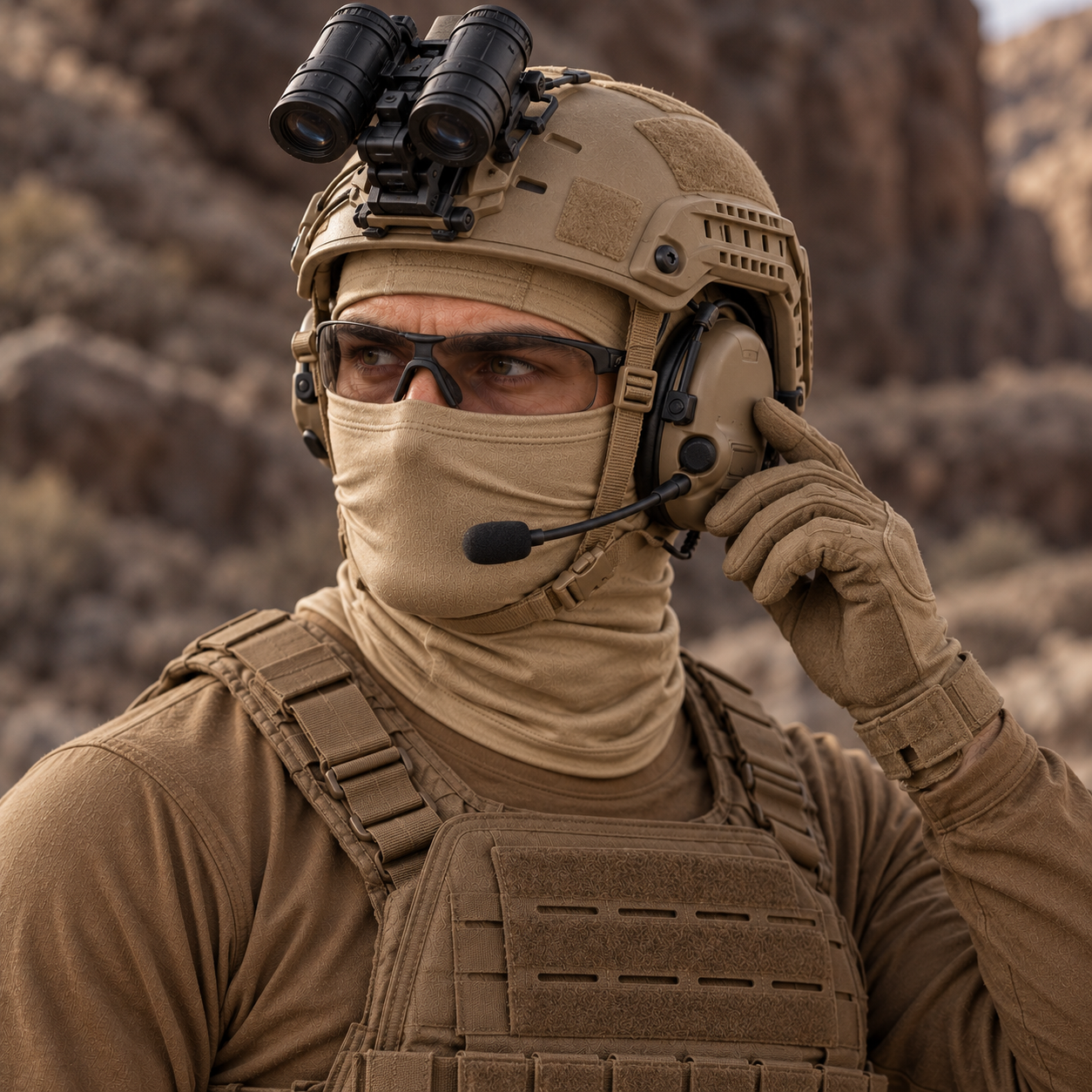 Balaclava Tática Parabellum Coyote Operações especiais Team Six Brasil