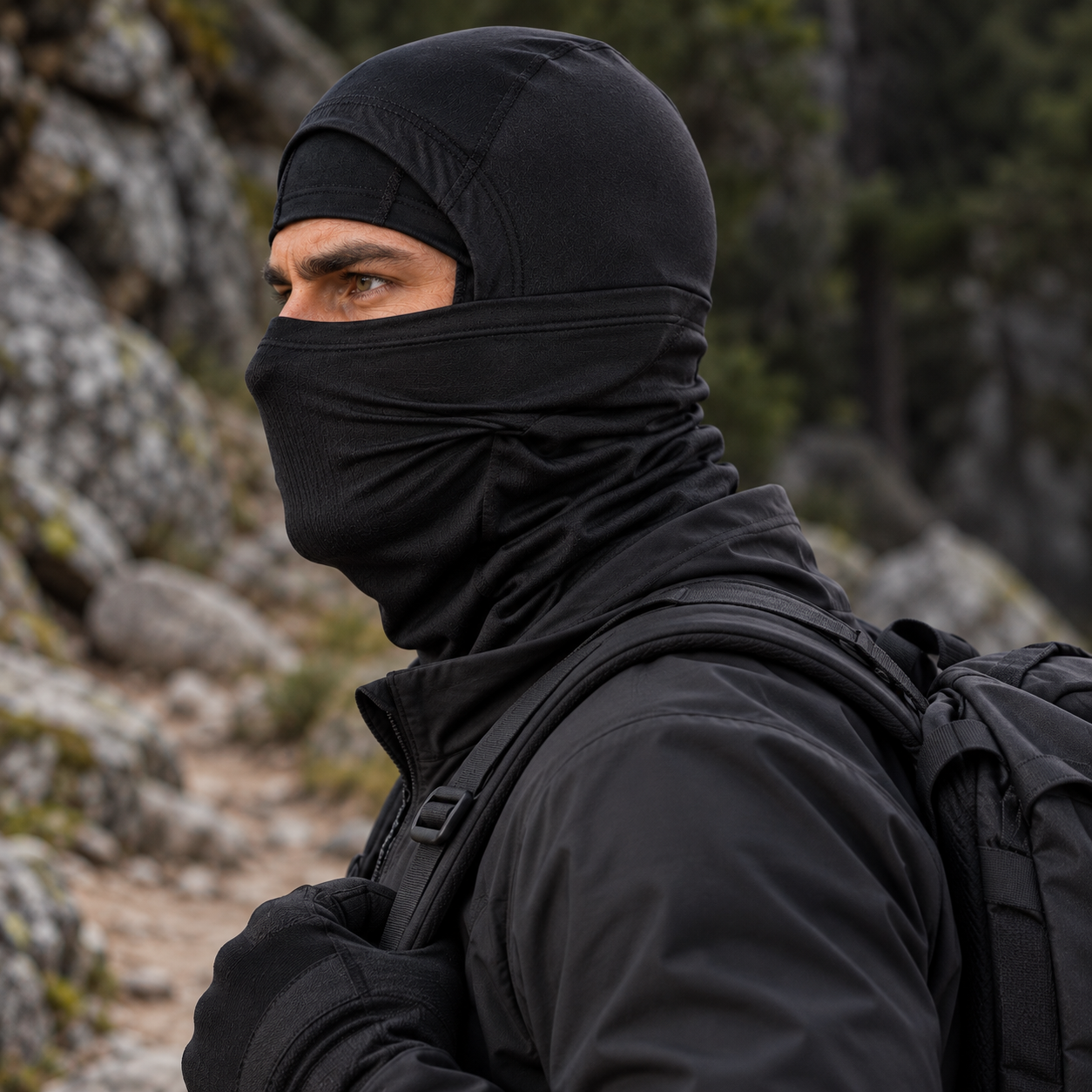 Balaclava Tática Parabellum Preta Operações especiais Team Six Brasil