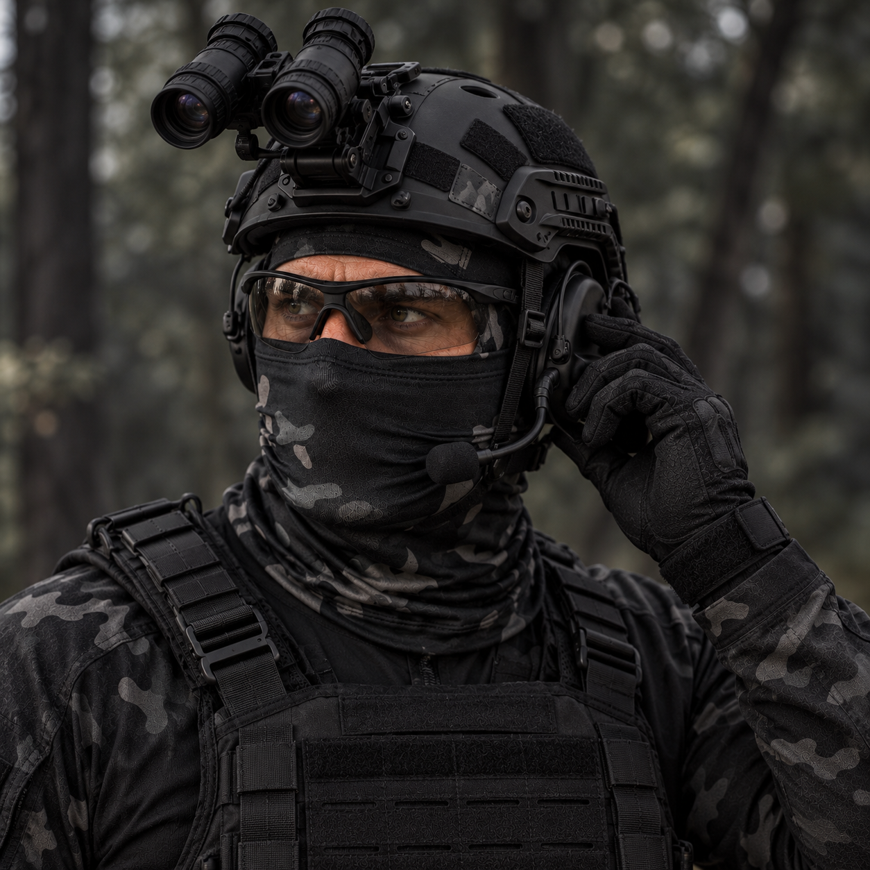 Balaclava Tática Parabellum Multicam Black Operações especiais Team Six Brasil