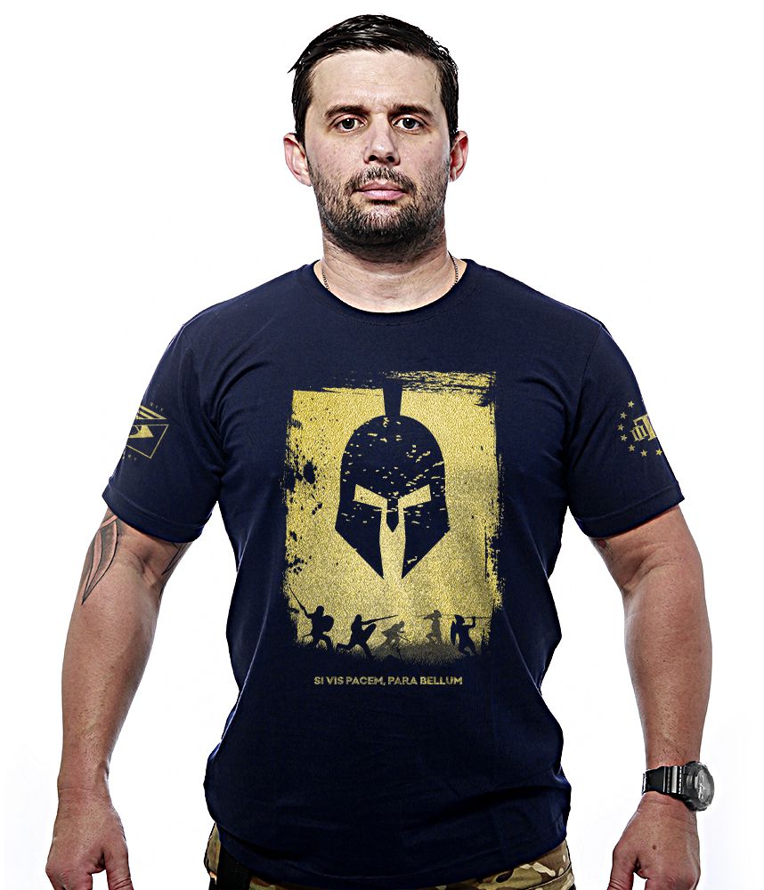 Camiseta Masculina Si vis Pacem Para Bellum Gold Line Team Six Brasil