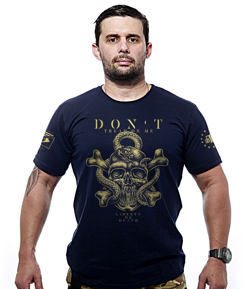 Camiseta Masculina Don't Tread on Me Gold Line Team Six Brasil