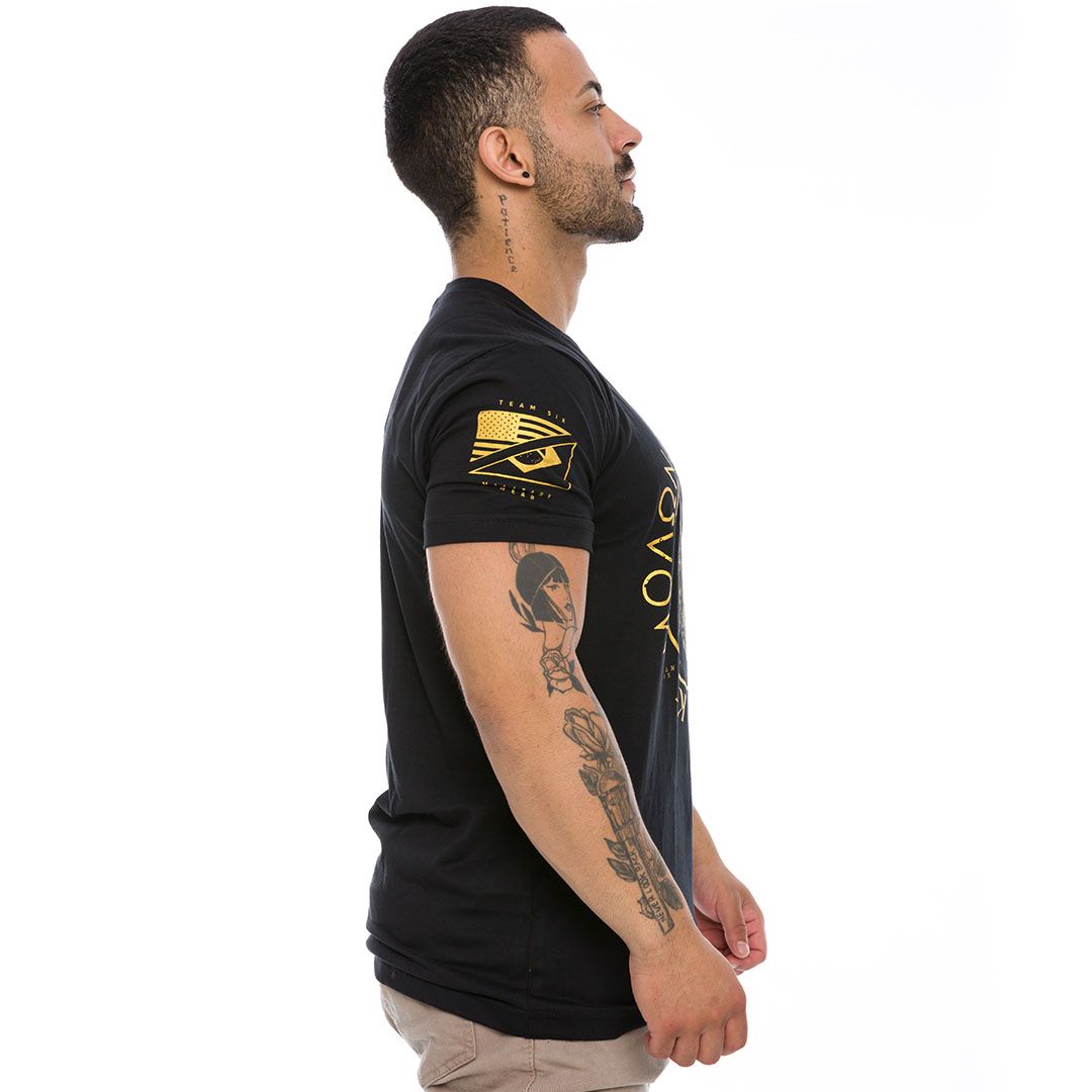 Camiseta Masculina Molon Labe Come and Take Gold Line Team Six Brasil