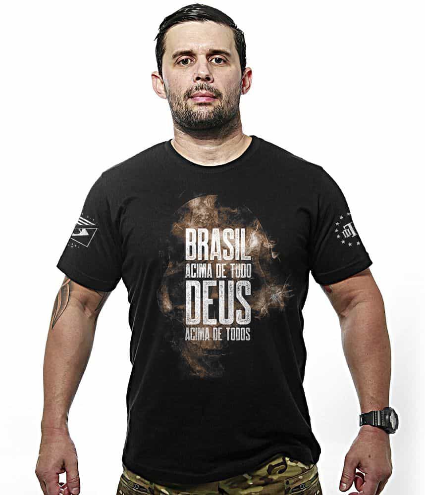 Camiseta Masculina Brasil Acima De Tudo Team Six Brasil
