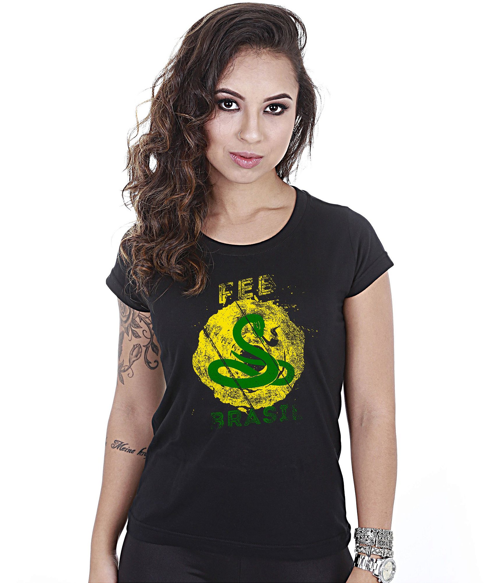 Camiseta Baby Look Feminina FEB Do Brasil Team Six Brasil
