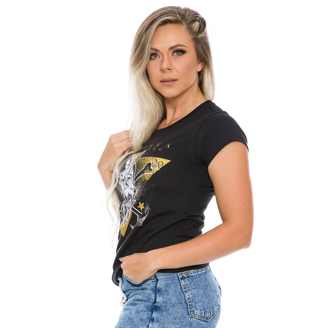 Camiseta Baby Look Feminina Marines Beard Gang Team Six Brasil
