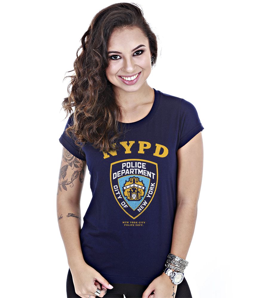 Camiseta Baby Look Feminina NYPD Team Six Brasil